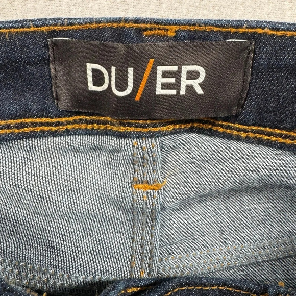 Du/Er Straight Leg L2X Slim Fit Jeans Mens Size 29X30 Dark Blue Mid Rise - Picture 5 of 13